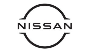 Minimalist black Nissan emblem logo.